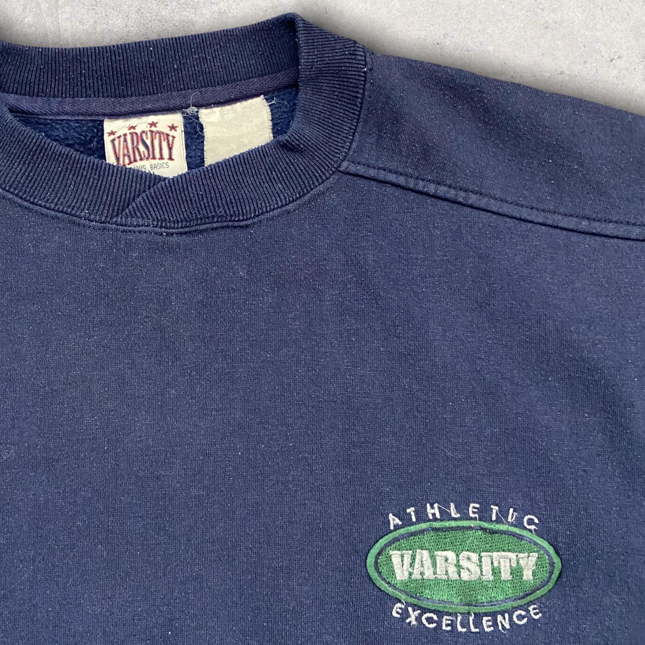 Athletic Varsity Excellence vintage 90s navy sweatshirt