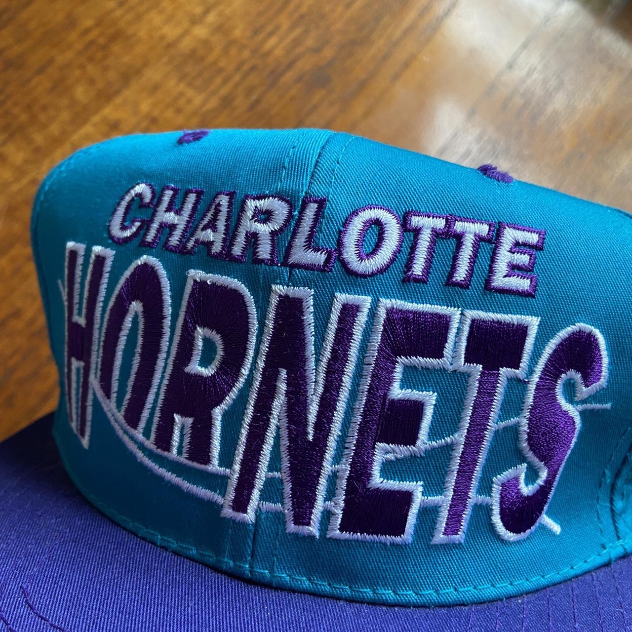 Vintage 90s USA Charlotte Hornets NBA basketball graphic blue cap