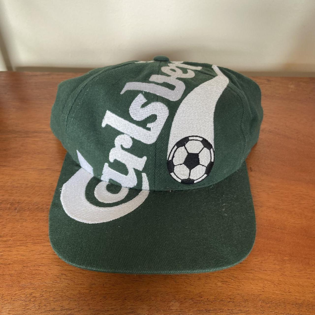 Vintage 90s official Carlsberg beer promotional football cap