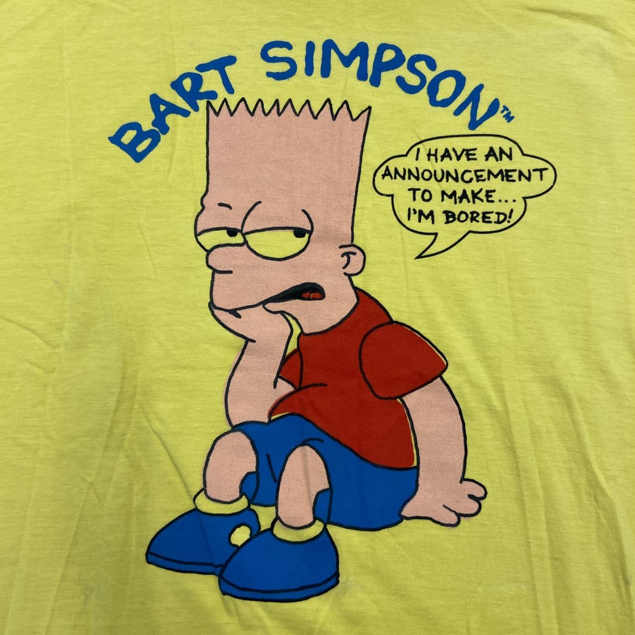 Vintage 90s USA The Simpsons Bart Simpson slogan graphic yellow t-shirt