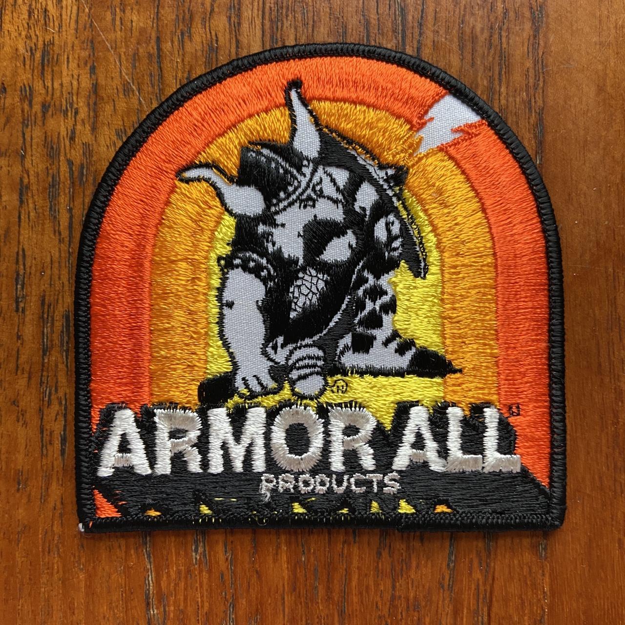 Vintage 80s USA patch Armor All products embroidered sew on badge