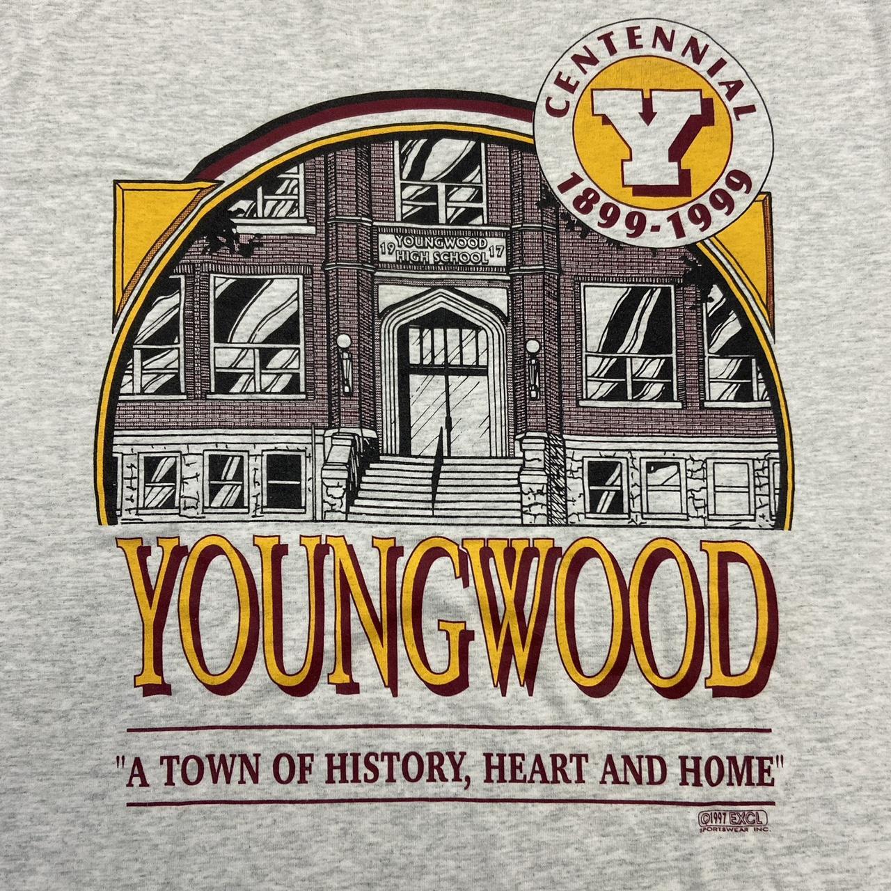 Vintage 90s USA youngwood high school Pennsylvania centennial graphic t-shirt