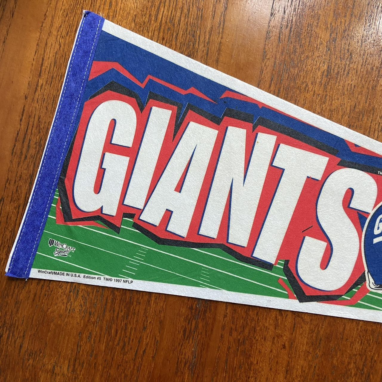 Vintage 90s USA New York Giants NFL American Football felt pennant