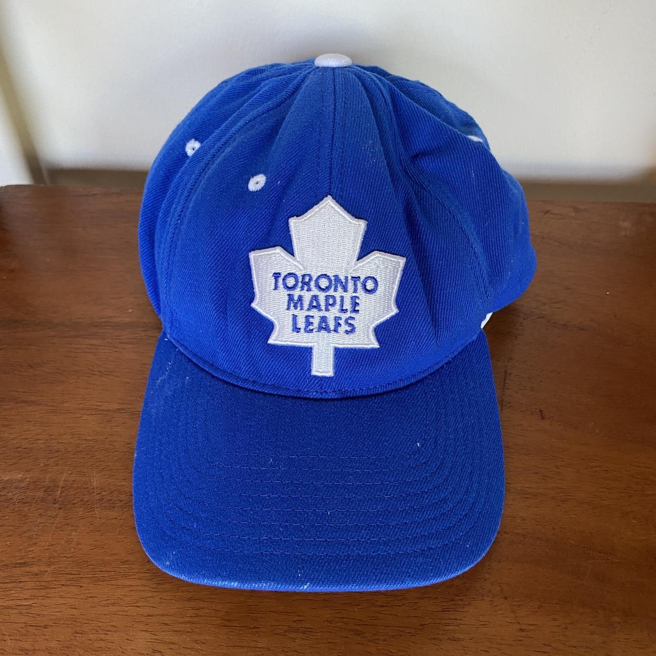 Vintage 90s Toronto Maple Leafs NHL ice hockey embroidered blue baseball cap