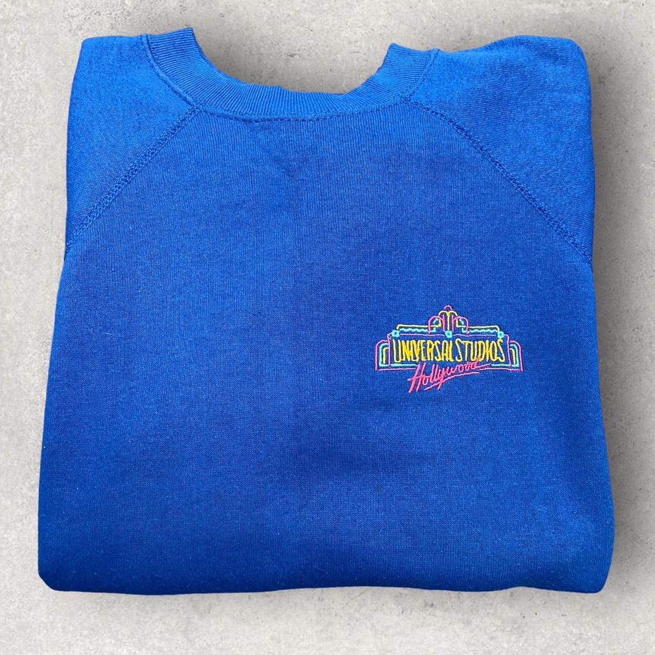 Vintage 80s USA Universal Studios Hollywood Los Angeles California promotional graphic sweatshirt