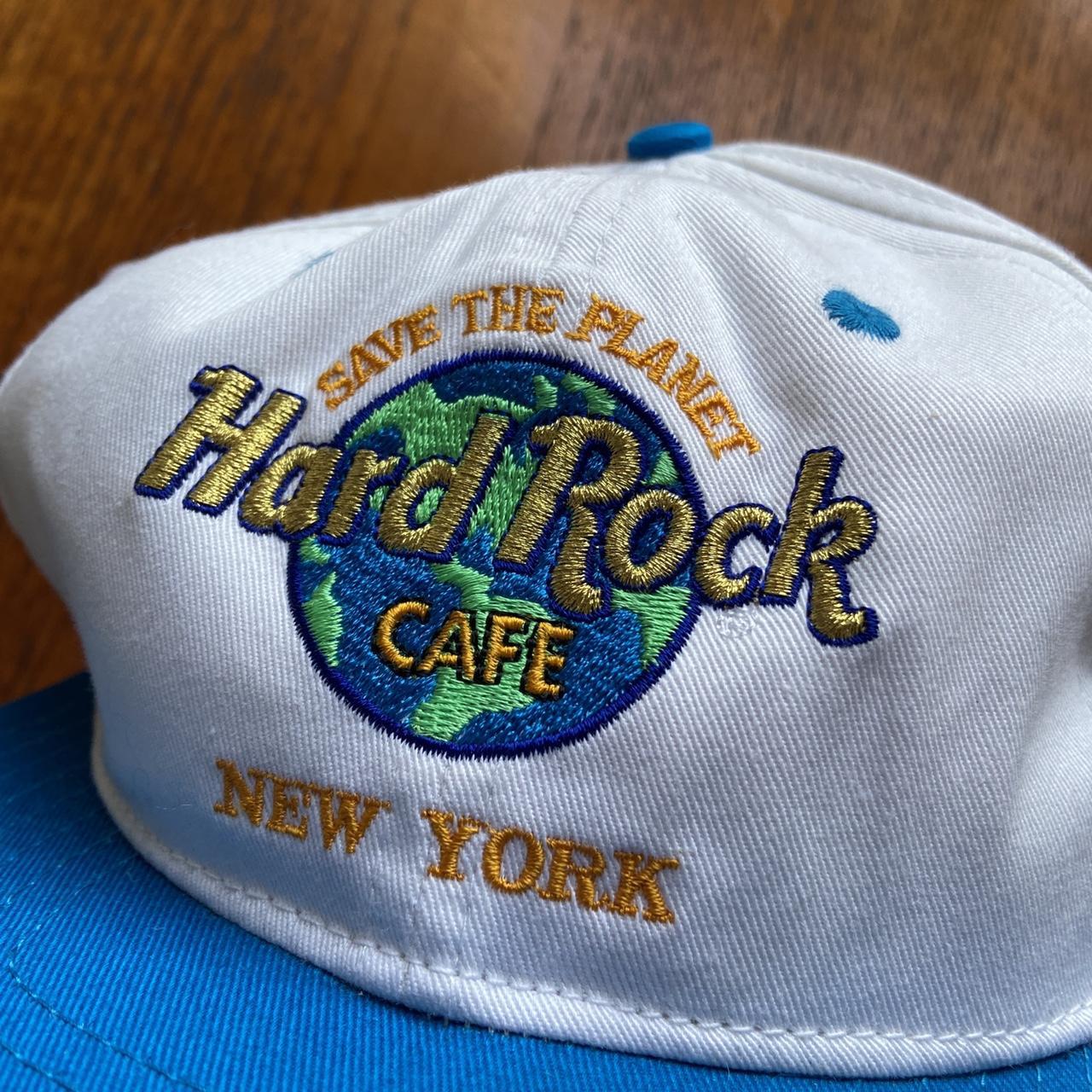 Vintage 90s USA Hard Rock Cafe New York save the planet promotional graphic cap