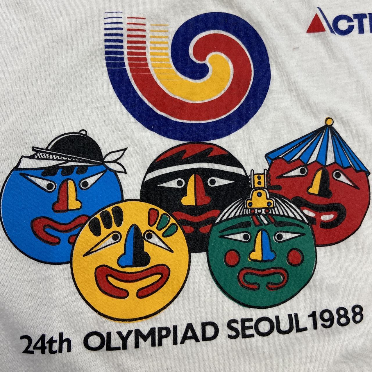 Vintage 80s Seoul Olympics South Korea summer games promotional graphic t-shirt