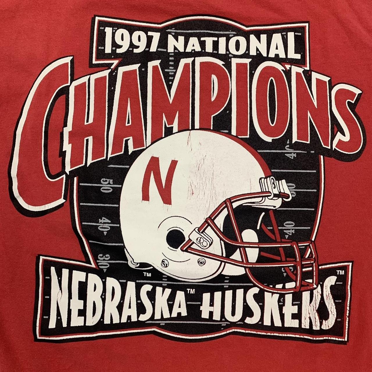 Vintage 90s USA Nebraska Huskies college football NFL promotional graphic t-shirt