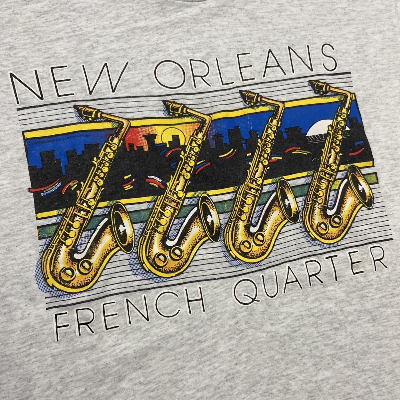 Vintage 90s USA New Orleans jazz French quarter promotional graphic t-shirt