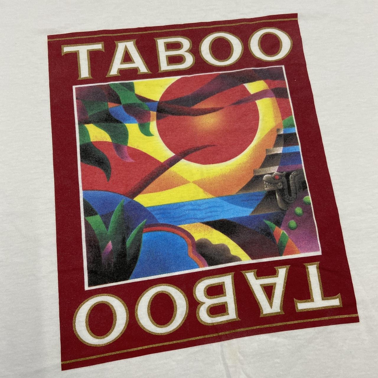 Vintage 90s USA Taboo alcohol graphic white t-shirt