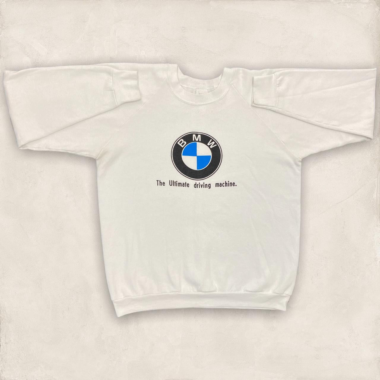 BMW ‘the ultimate driving machine’ vintage 90s white sweatshirt