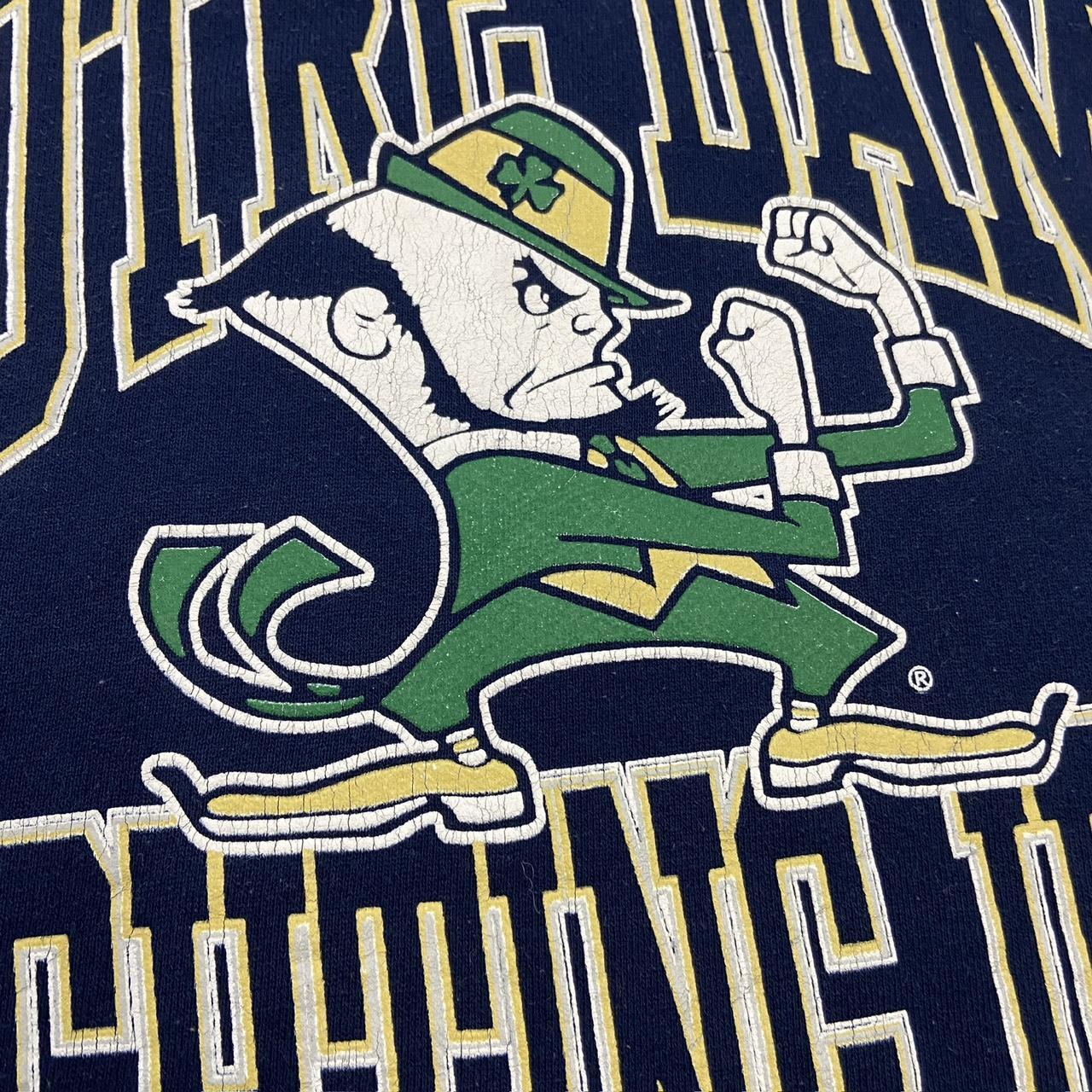 Vintage 90s USA Notre Dame University Indiana fighting Irish varsity promotional graphic sweatshirt