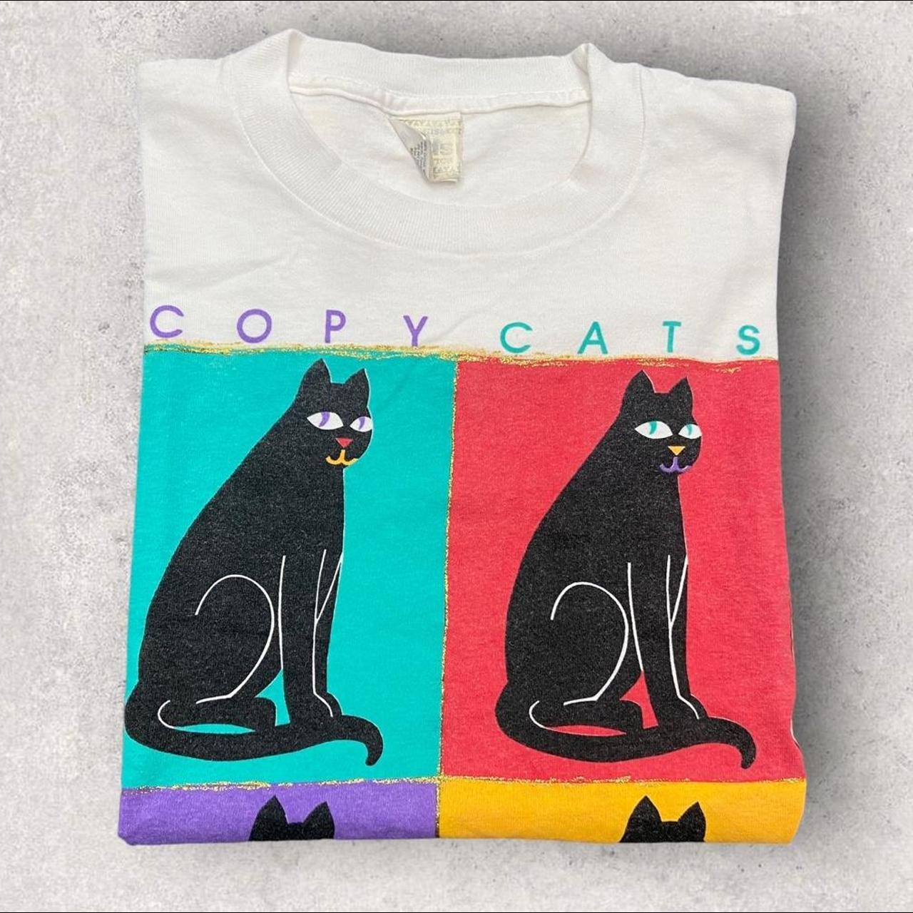 Vintage 90s USA copy cats art animals graphic t-shirt