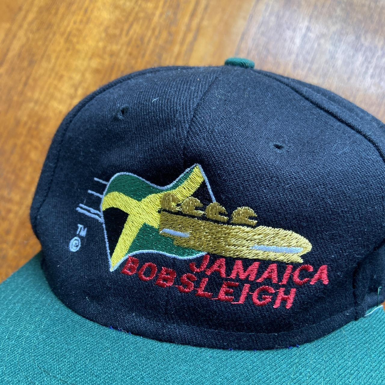 Vintage 90s Jamaica bobsleigh cool runnings Winter Olympics promotional graphic cap