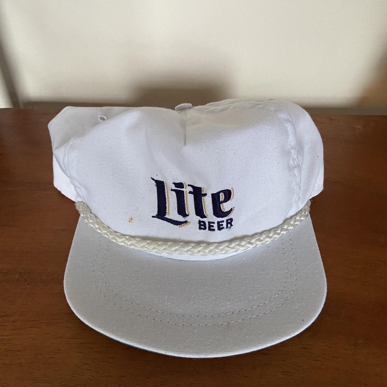 Vintage 90s USA Miller lite beer alcohol promotional graphic cap