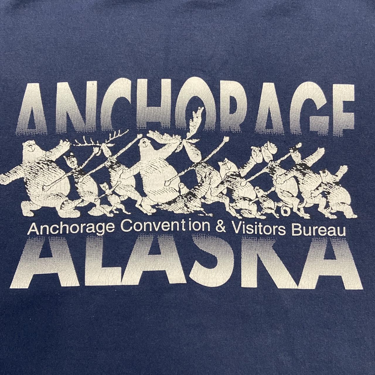 Vintage 90s USA Anchorage Alaska convention & visitors bureau nature promotional sweatshirt