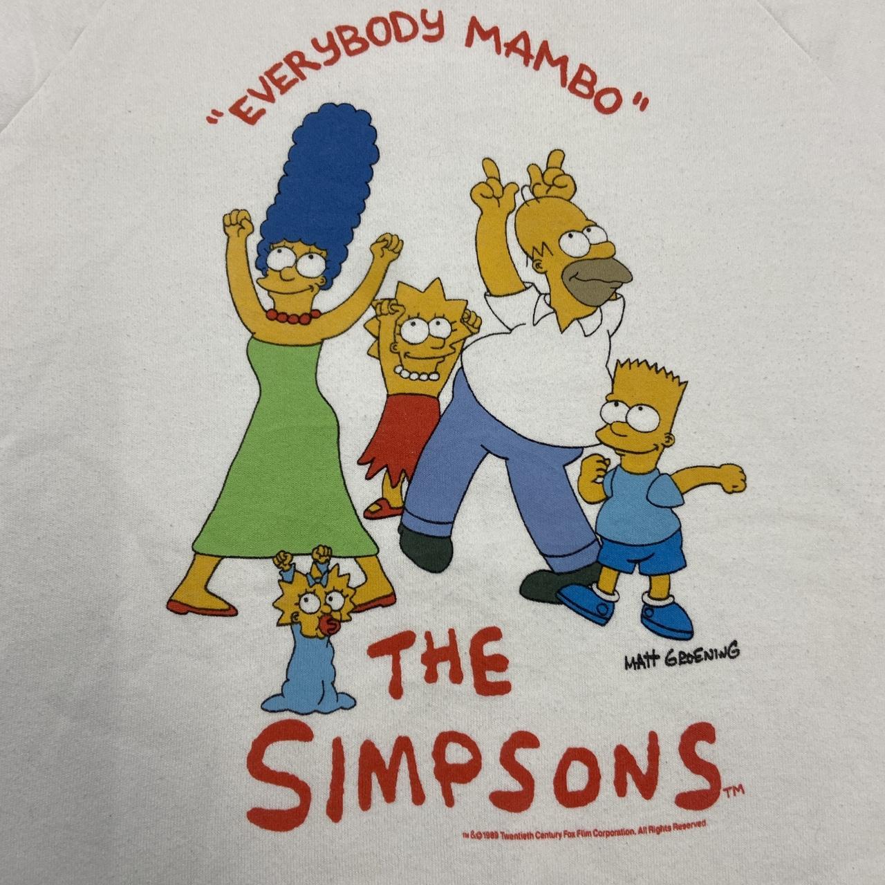 Vintage 80s the Simpsons “everybody mambo” tv series cartoon graphic sweatshirt