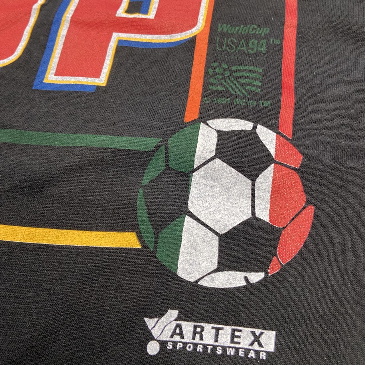 Vintage 90s USA World Cup 94 football tournament graphic black t-shirt