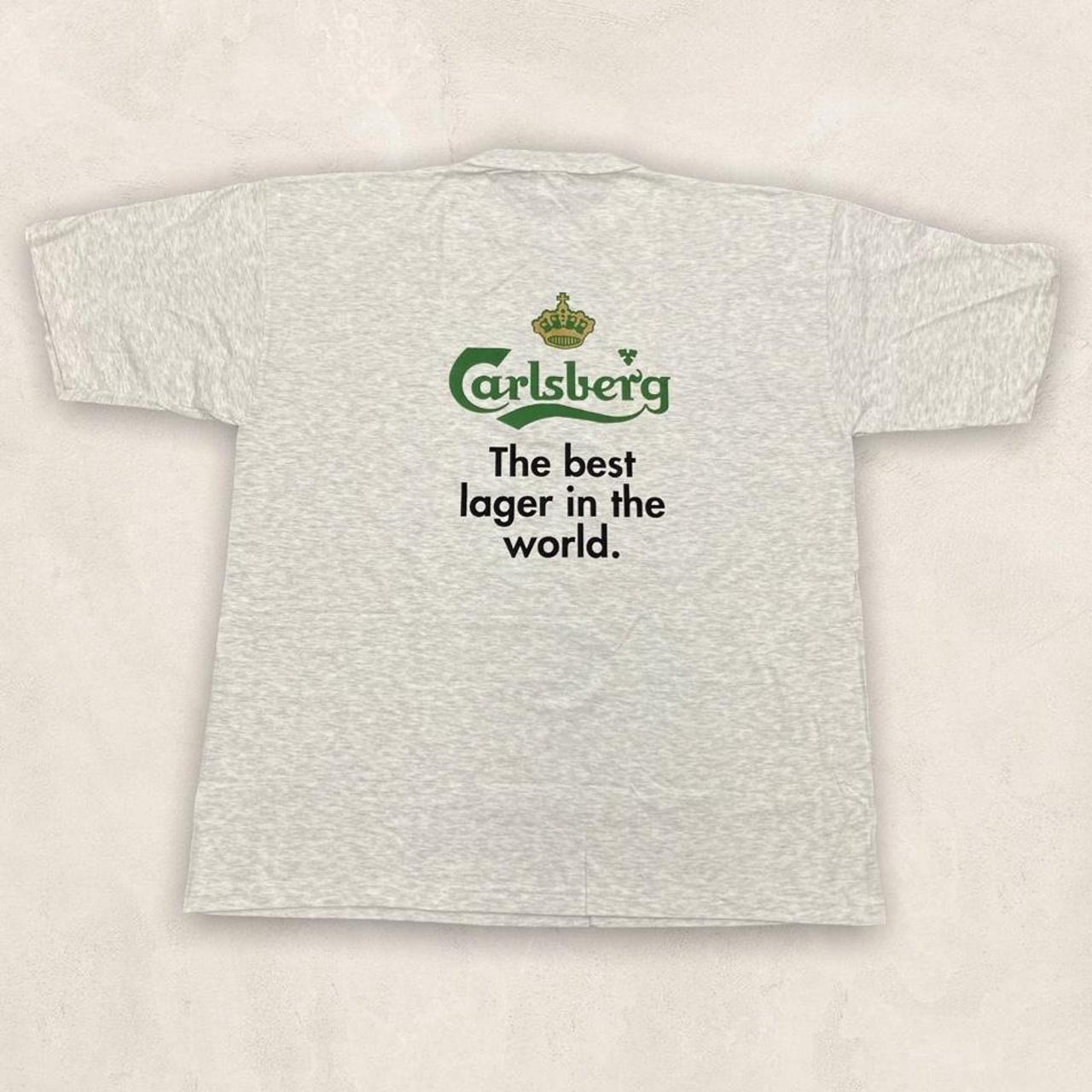 Vintage 90s USA Carlsberg beer ‘best lager in the world’ graphic grey t-shirt