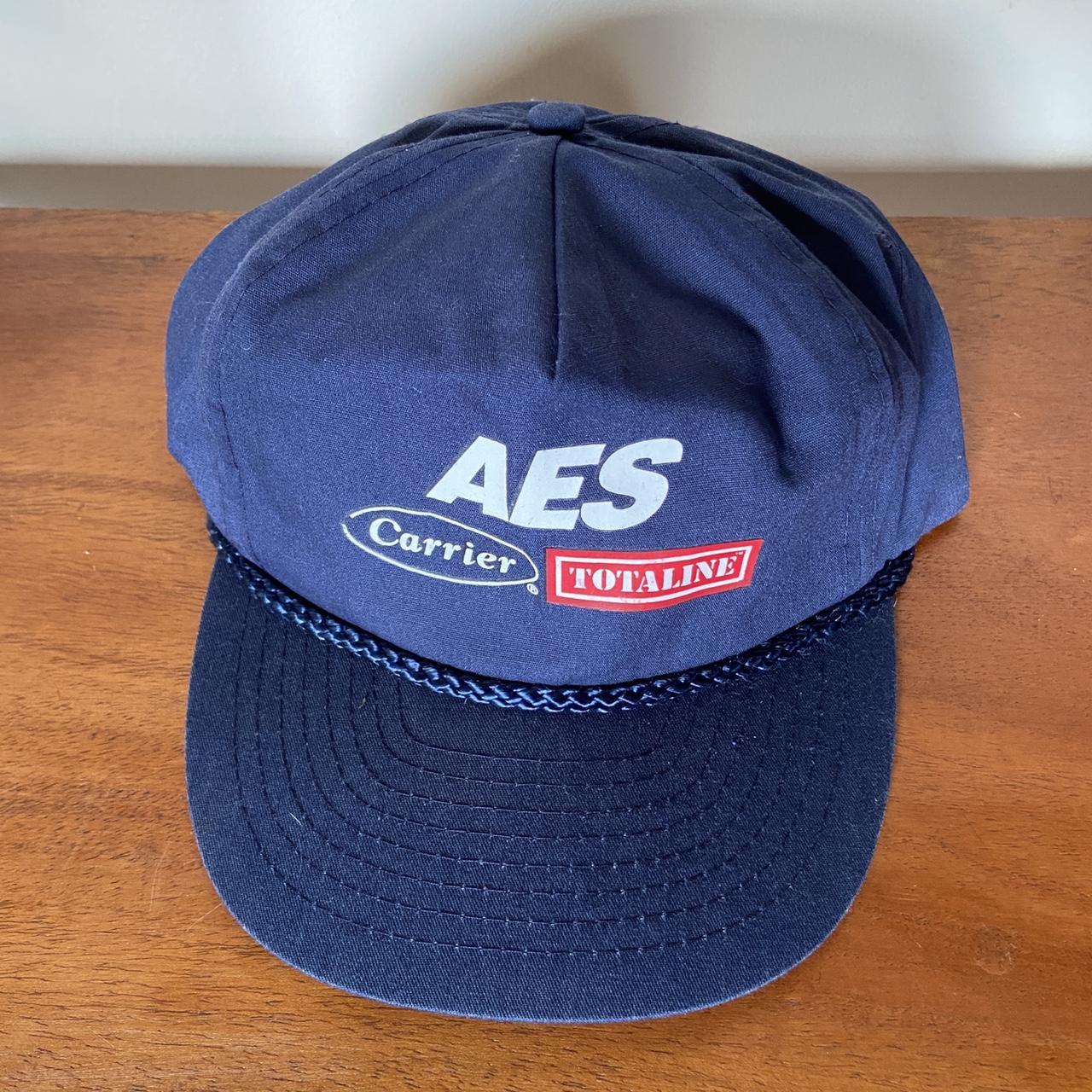 Vintage 90s USA AES Carrier Totaline American courier navy cap