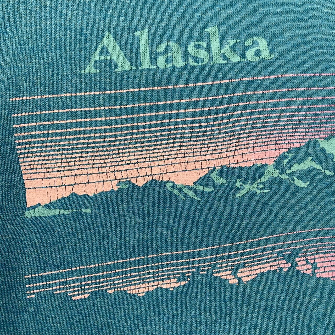 Vintage 90s USA Alaska nature wildlife promotional graphic sweatshirt