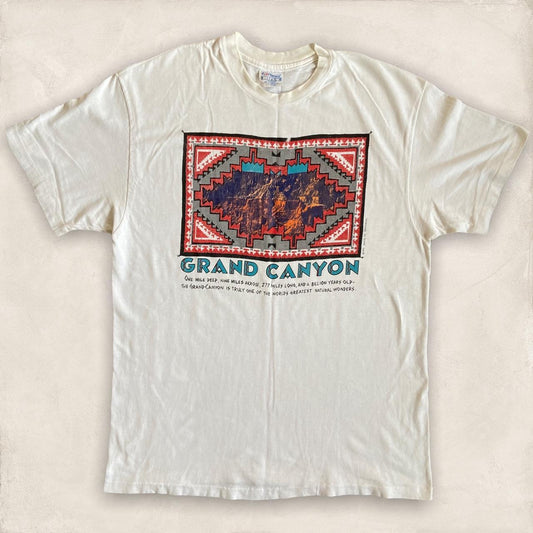 Vintage 90s USA Grand Canyon Arizona national park graphic white t-shirt