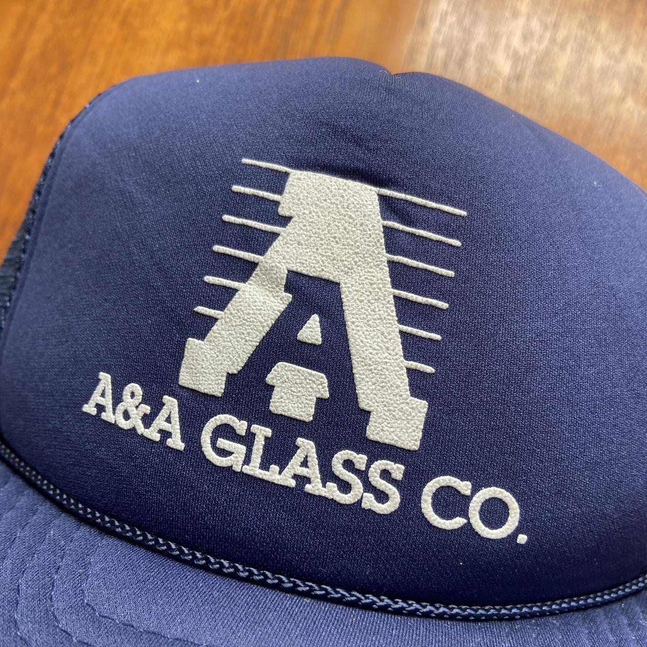 Vintage 90s USA A&A Glass Company promotional graphic trucker cap