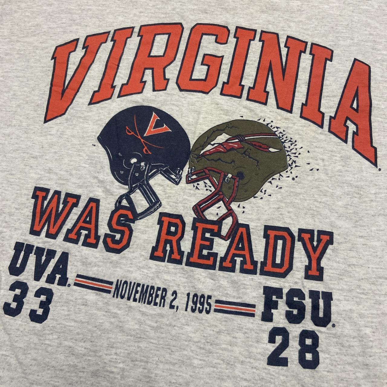 Vintage 90s USA Virginia state college football varsity graphic grey t-shirt