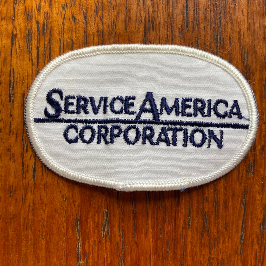 Vintage 80s USA service America corporation embroidered sew on badge