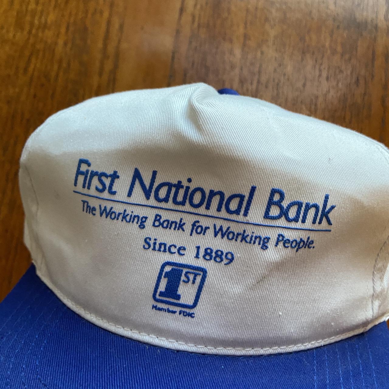 Vintage 90s USA first national bank graphic cap