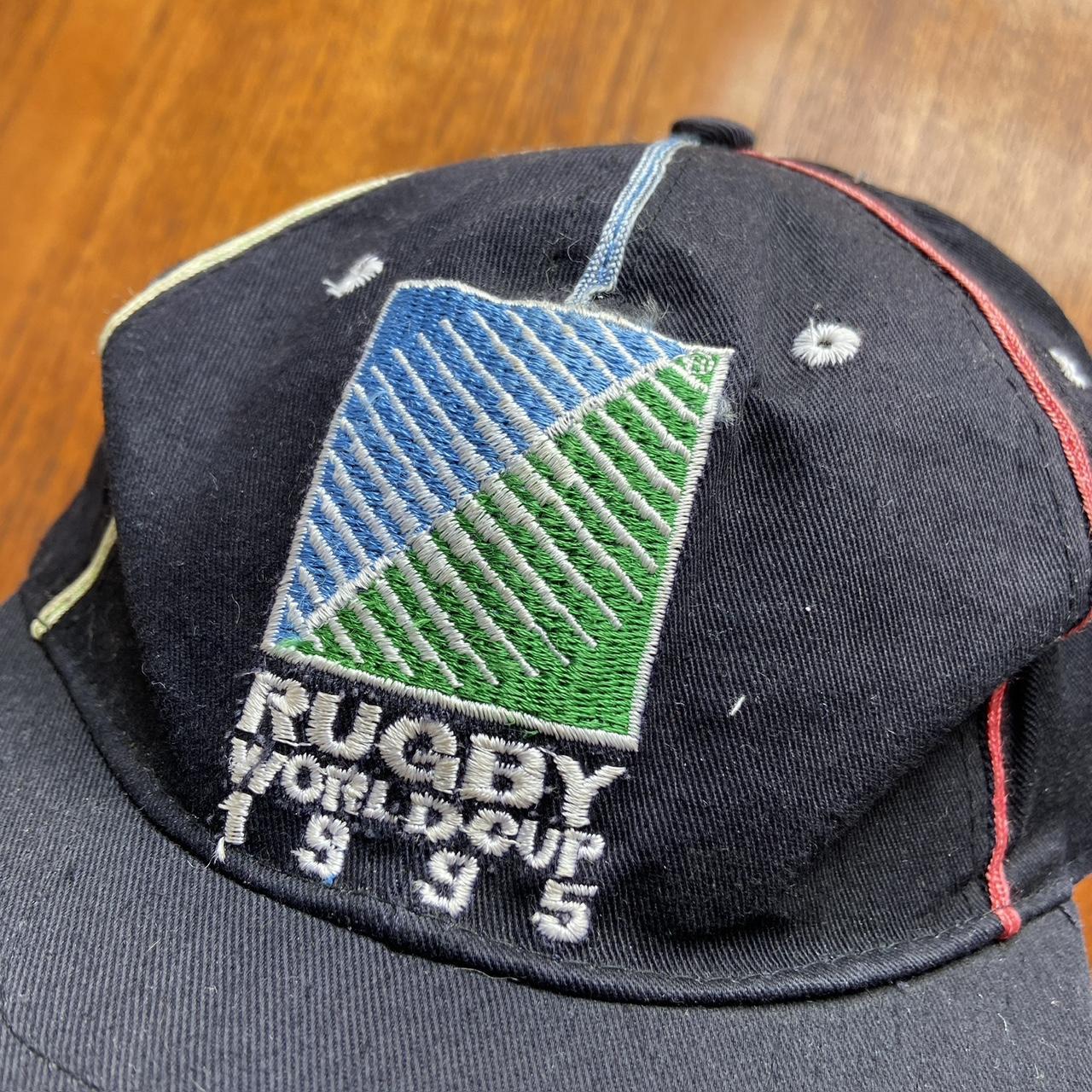 Vintage 90s Rugby World Cup 1995 South Africa rugby union promotional graphic cap