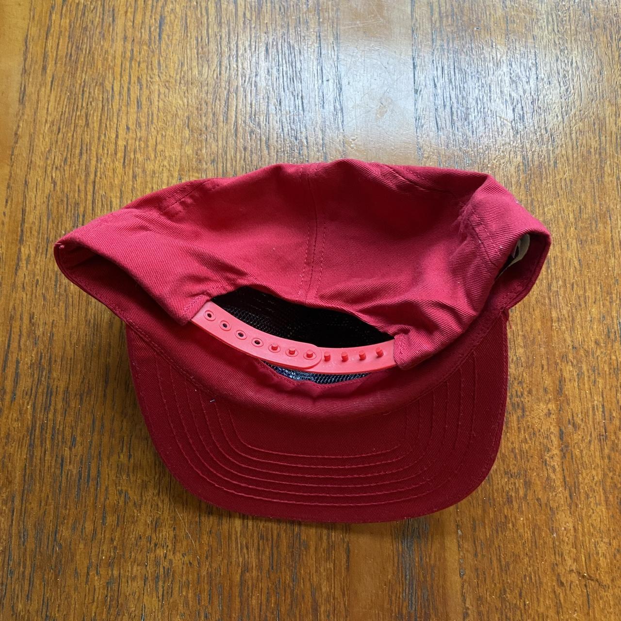 Vintage 90s USA pacific salmon commission fishing graphic red cap