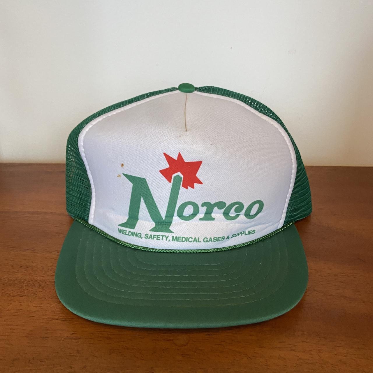 Vintage 90s USA Norco Industrial welding graphic trucker cap