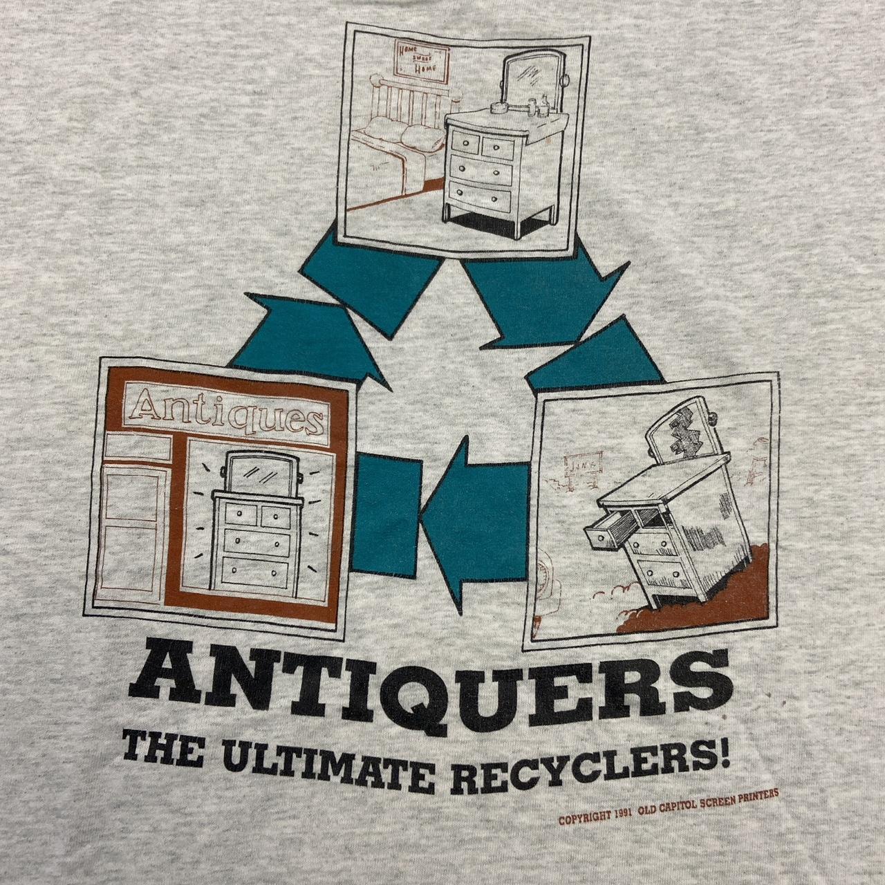 Vintage 90s USA Antique the ultimate recyclers graphic t-shirt