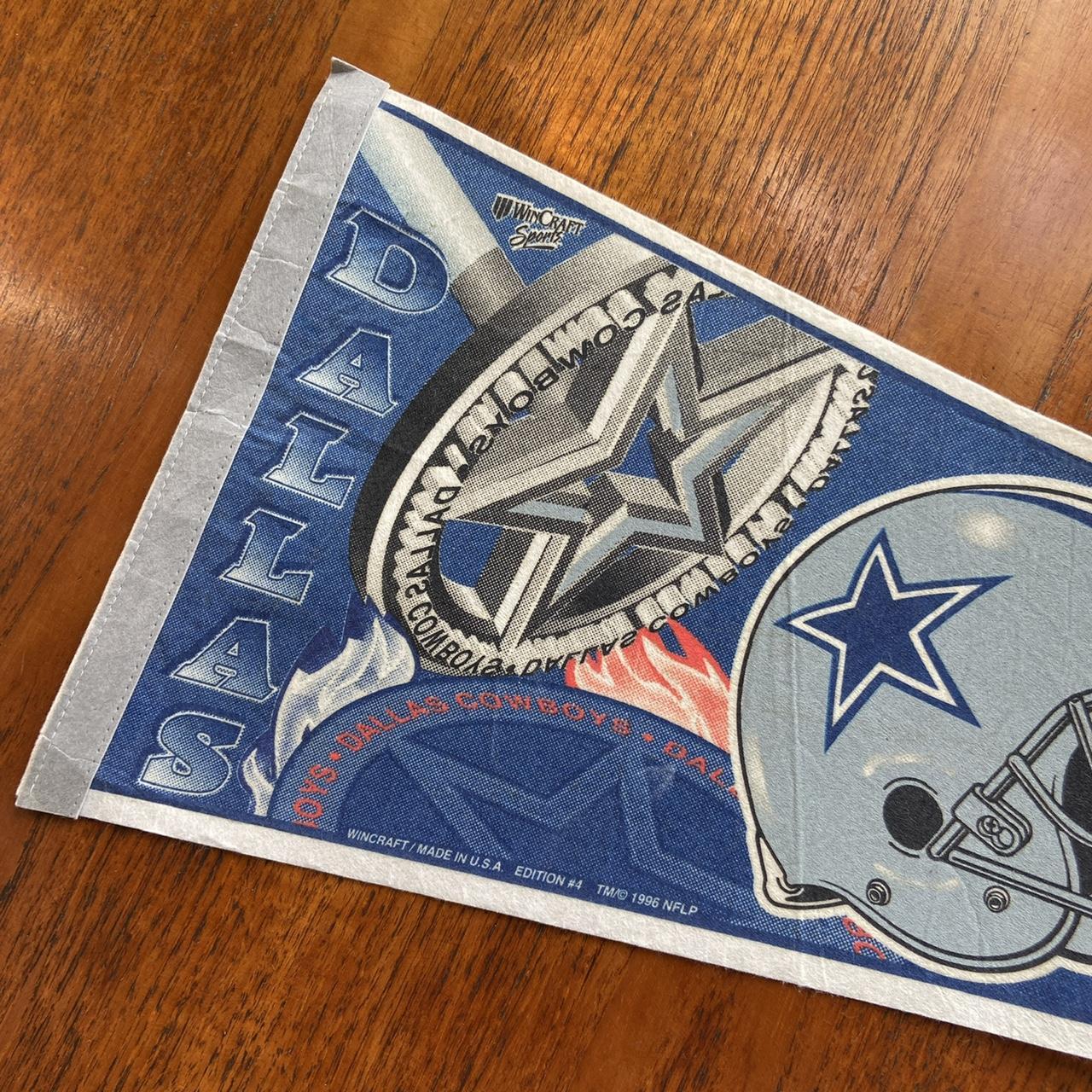 Vintage 90s USA Dallas Cowboys NFL American football felt pennant