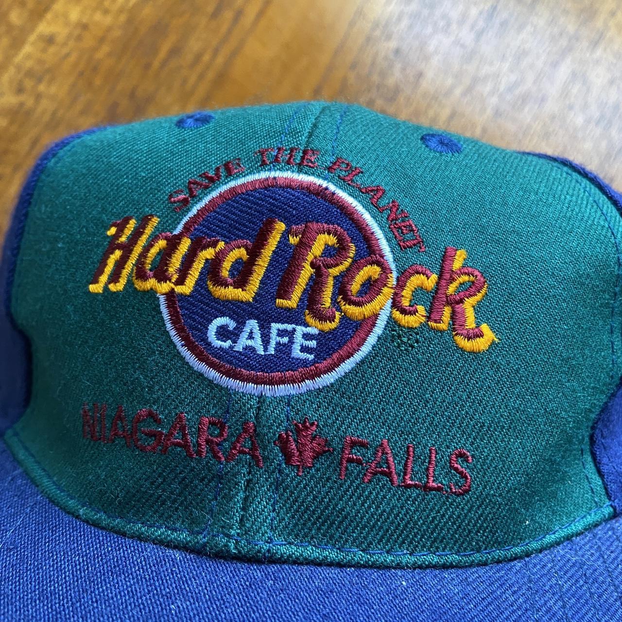Vintage 90s Canada Hard Rock Cafe Niagara Fall  save the planet promotional graphic cap