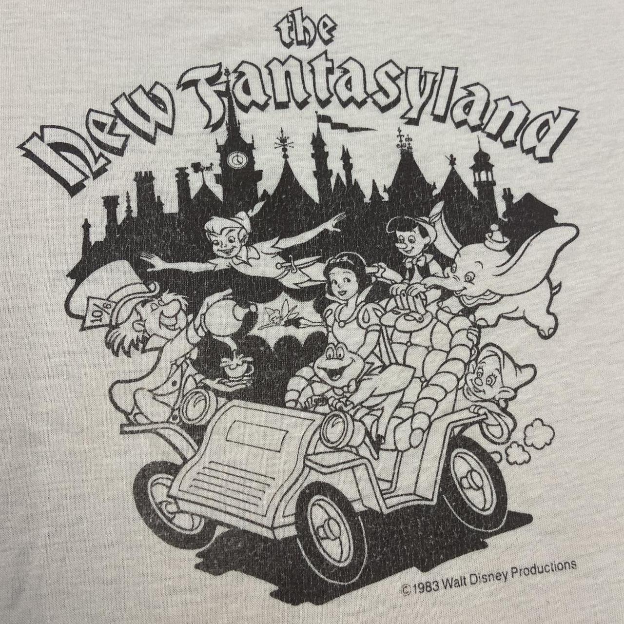 Vintage 80s USA Disney the new fantasyland Walt Disney productions cartoon graphic t-shirt