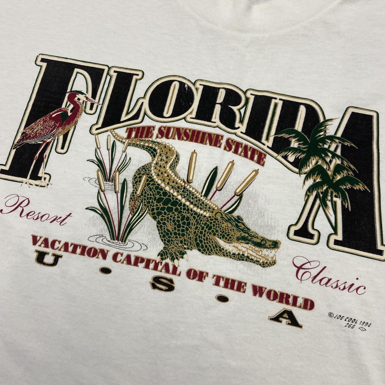 Vintage 90s USA Florida sunshine state vacation graphic white t-shirt