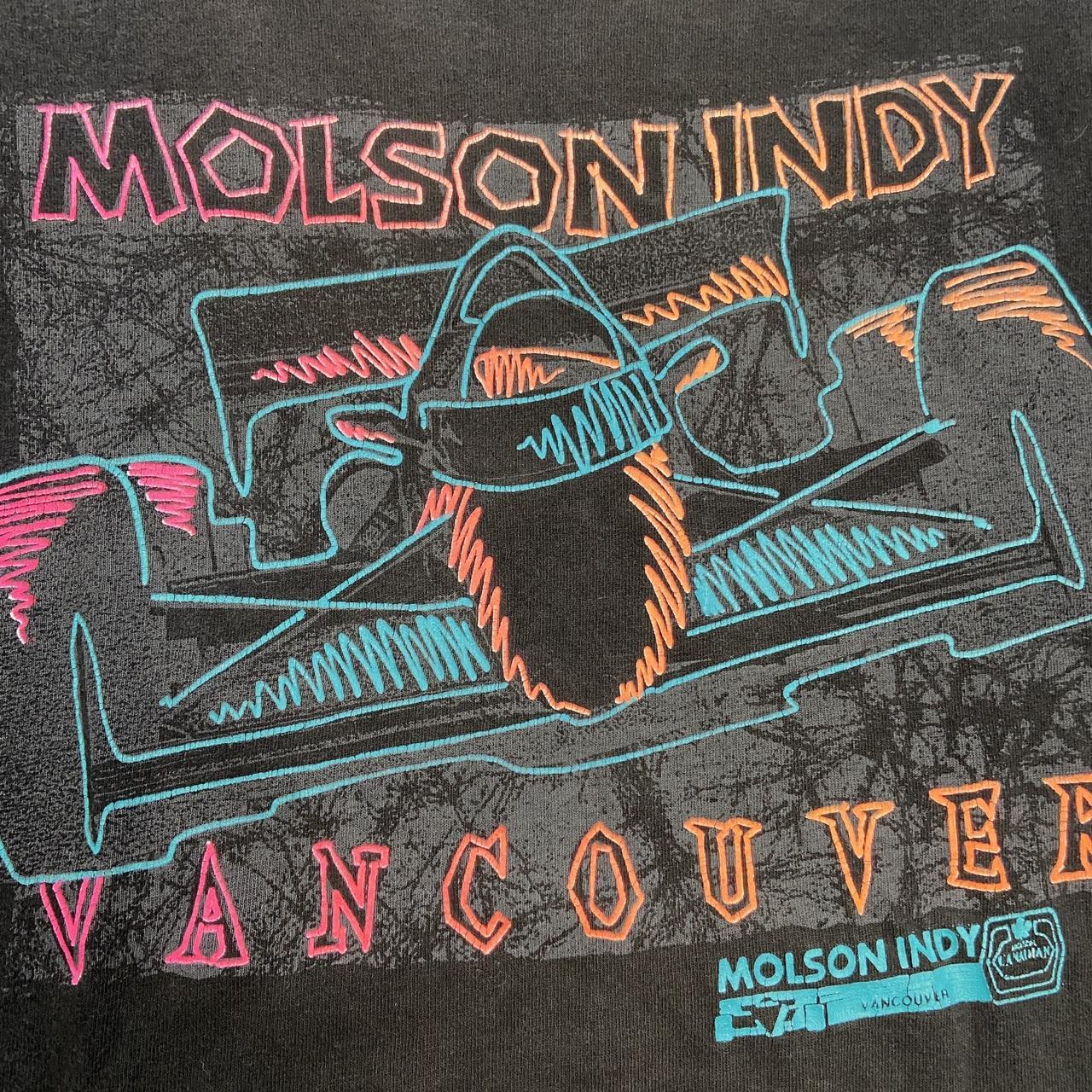 Vintage 90s USA Molson beer Indy Vancouver car motorsport race promotional graphic t-shirt