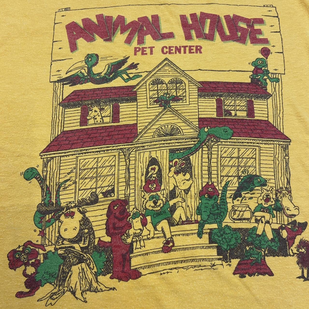 Vintage 90s USA animal house pet center vets promotional graphic t-shirt