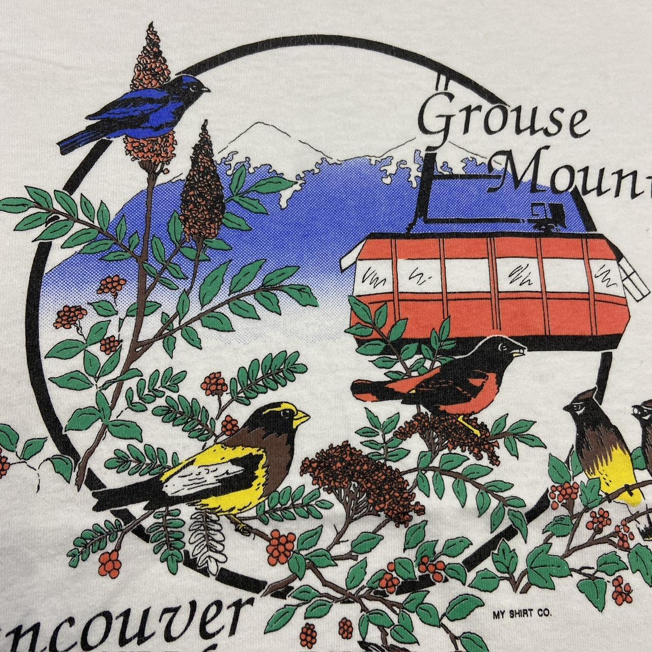 Vintage 90s Grouse Mountain Vancouver British Columbia Canada nature promotional graphic t-shirt