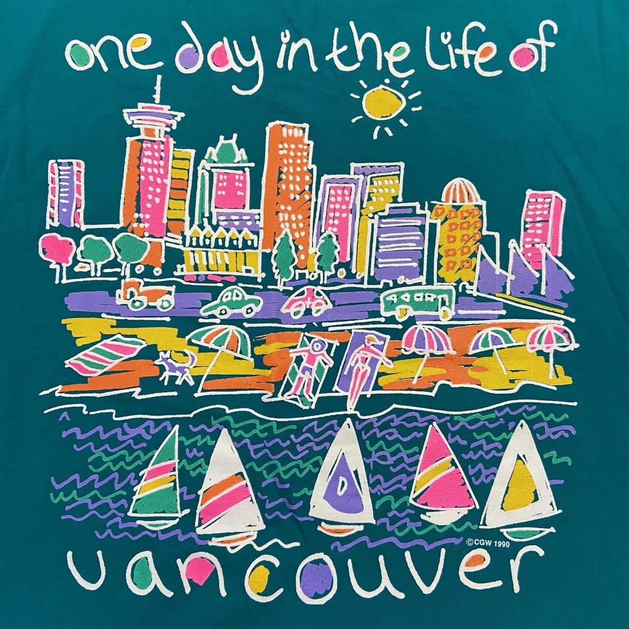 Vintage 90s Canada ‘one day in Vancouver’ tourist souvenir graphic t-shirt