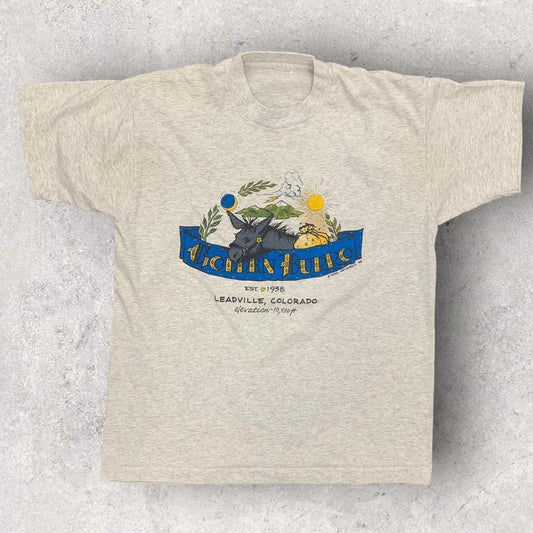 Vintage 90s USA Golden Burro Leadville Colorado “the brass ass” tourist souvenir graphic t-shirt