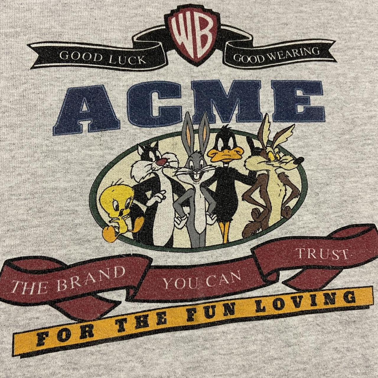 Vintage 90s USA looney tunes acme Warner brothers cartoon promotional graphic sweatshirt