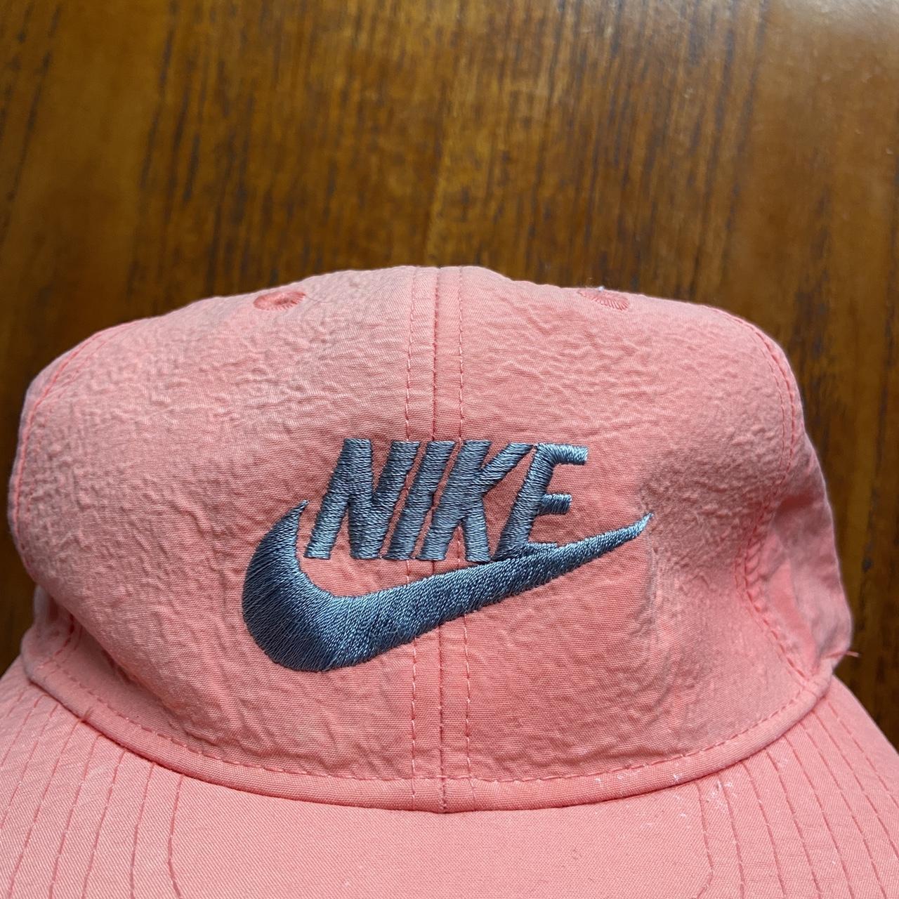 Vintage 90s USA Nike nylon salmon pink cap