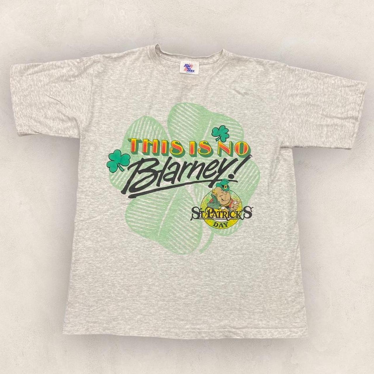 Vintage 90s USA St Patrick’s Day leprechaun ‘this is no blarney’ promotional graphic t-shirt