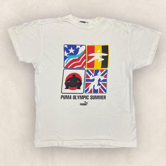 Vintage 90s USA Puma Olympic Summer games promotional graphic t-shirt