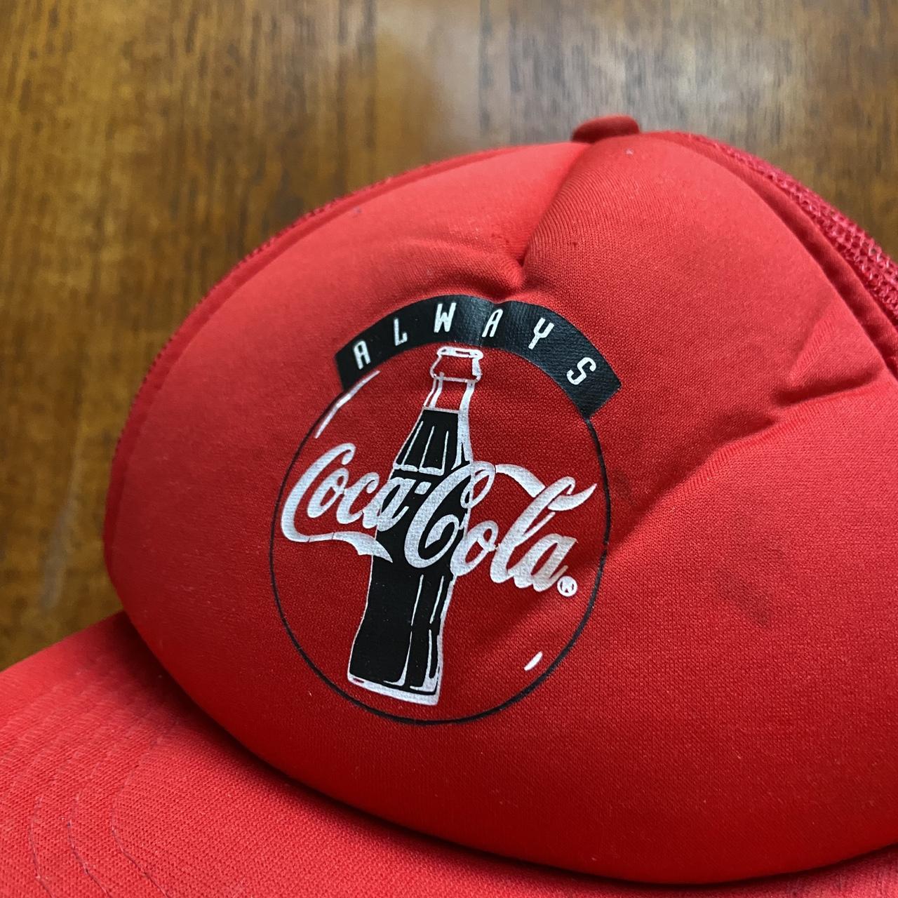 Vintage 90s USA Coca Cola promotional graphic trucker cap