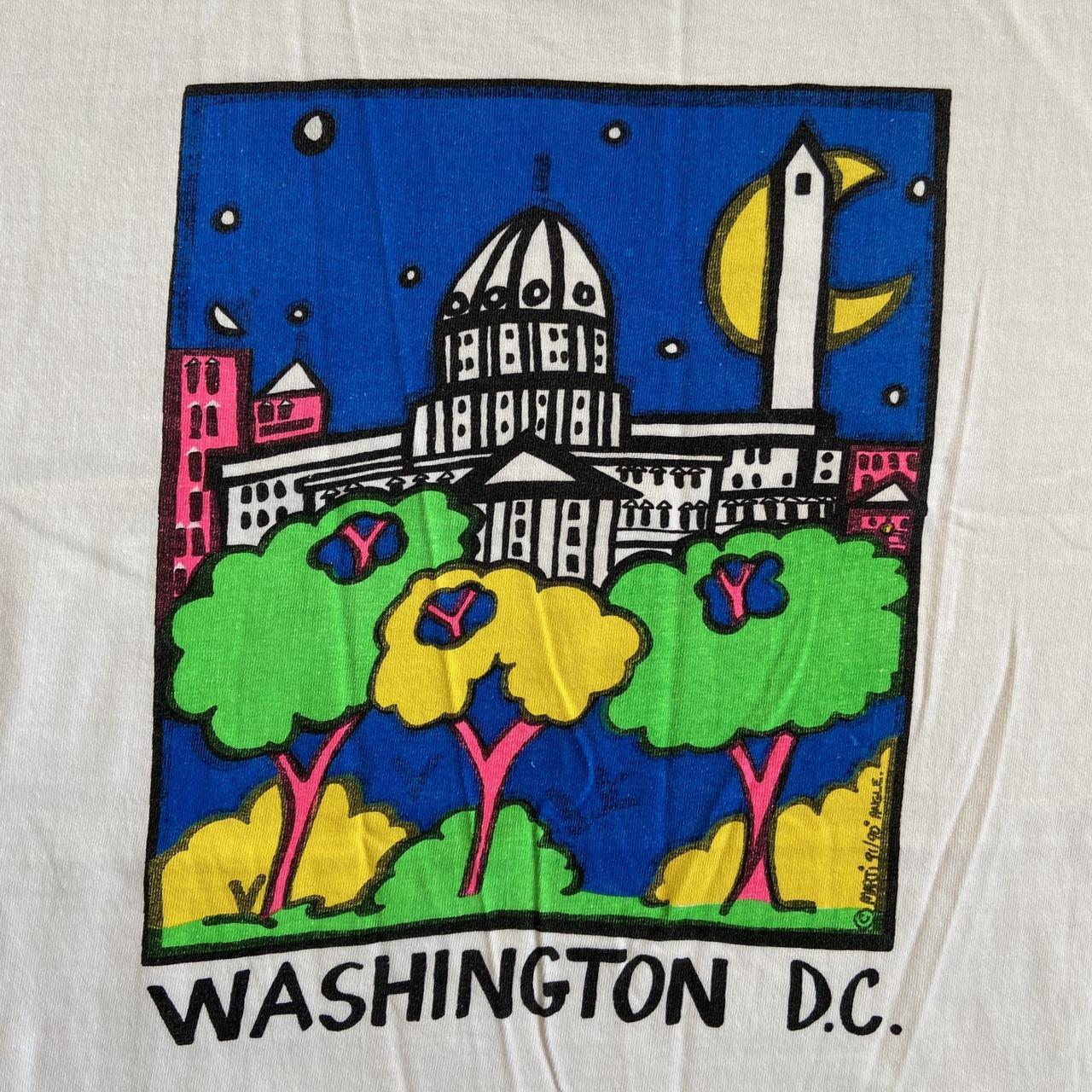 Vintage 90s USA the White House Washington DC graphic white t-shirt