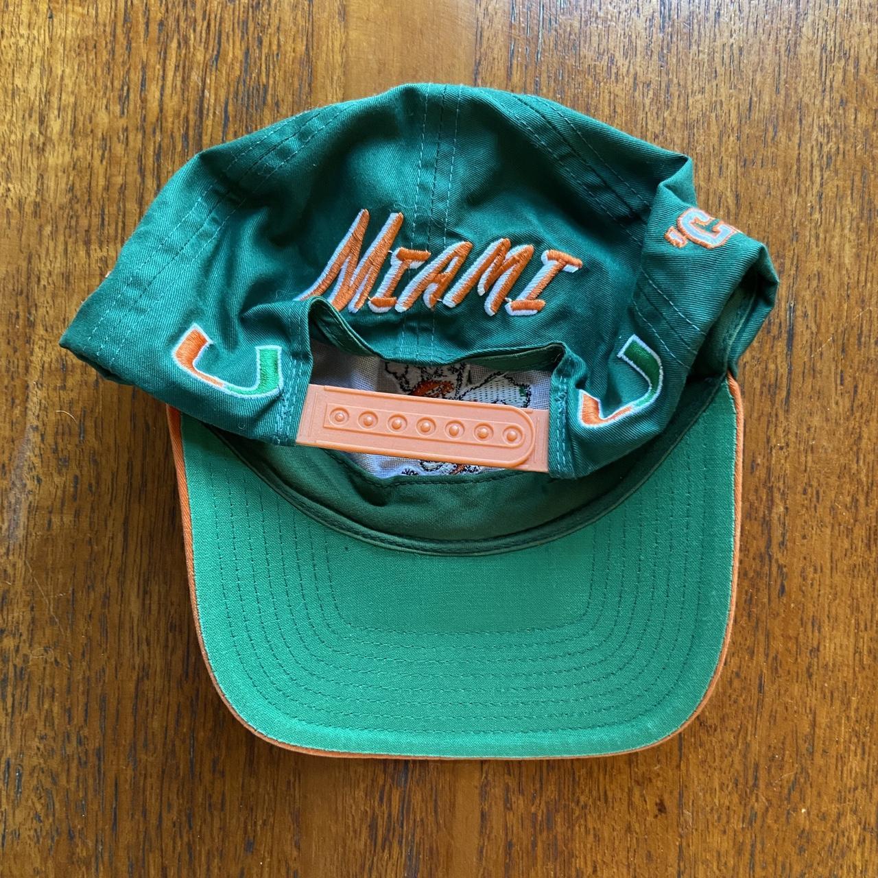 Vintage 90s USA university of Miami hurricanes college football nfl graphic cap